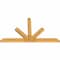 Ekena Millwork Saratoga Rough Sawn Timber Gable Bracket, Western Red Cedar, 96"W x 56"H x 4"D x 6"F, 14/12 Pitch GBW096X56X0406SAR00RWR - alternate 4